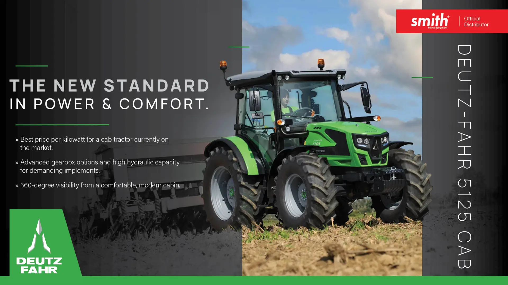 Deutz-Fahr 5125 Cab | The highest standard in power | Smith Power Equipment