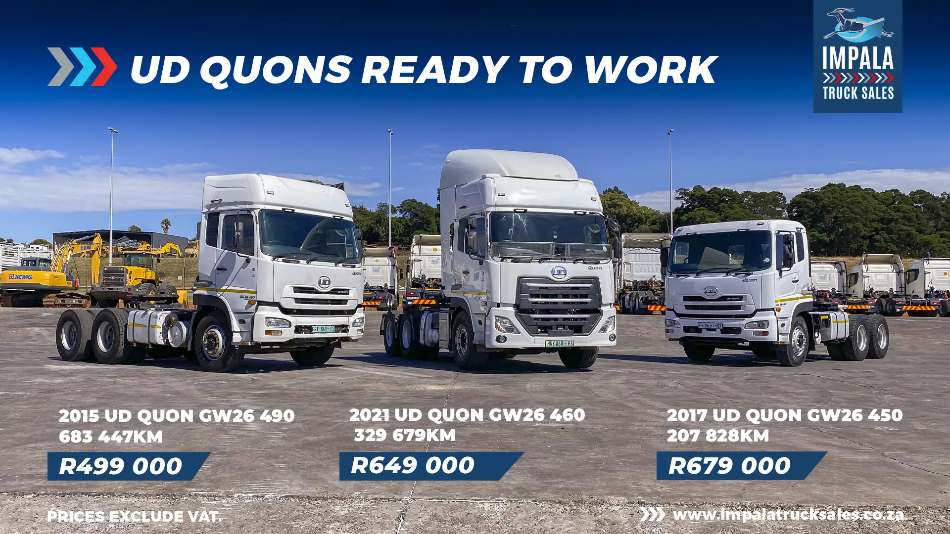 UD Quons ready to work! Units available now at Impala Truck Sales