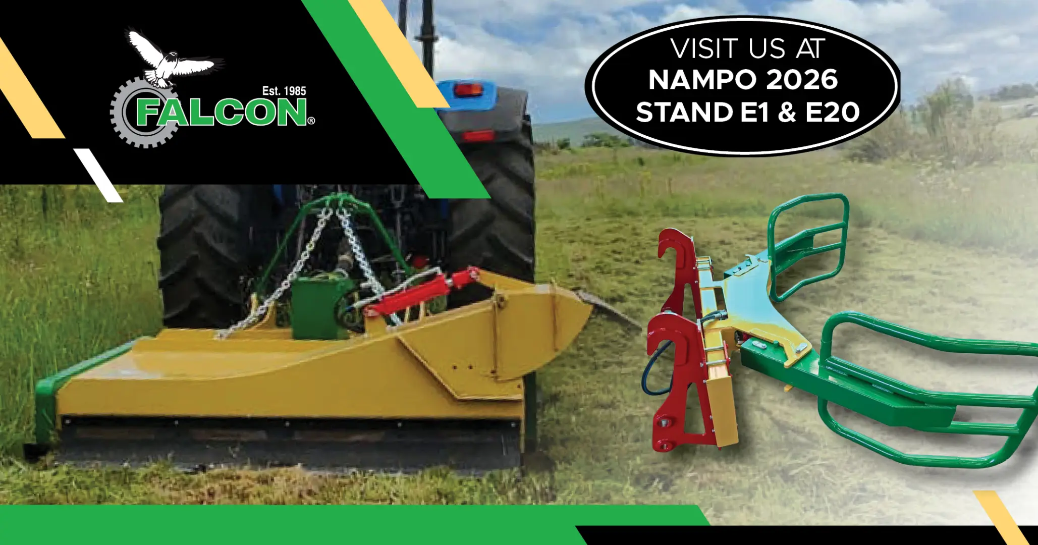 Explore Falcon implements | Join us at NAMPO 2026 stand E1 &amp; E20