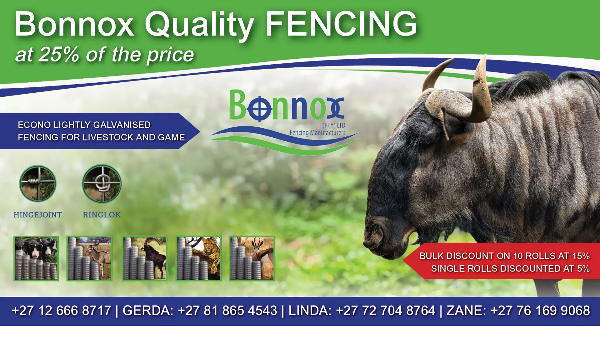 Econo lightly galvanised fencing for livestock &amp; game | Manufacturers of world class fencing | Bonnox 