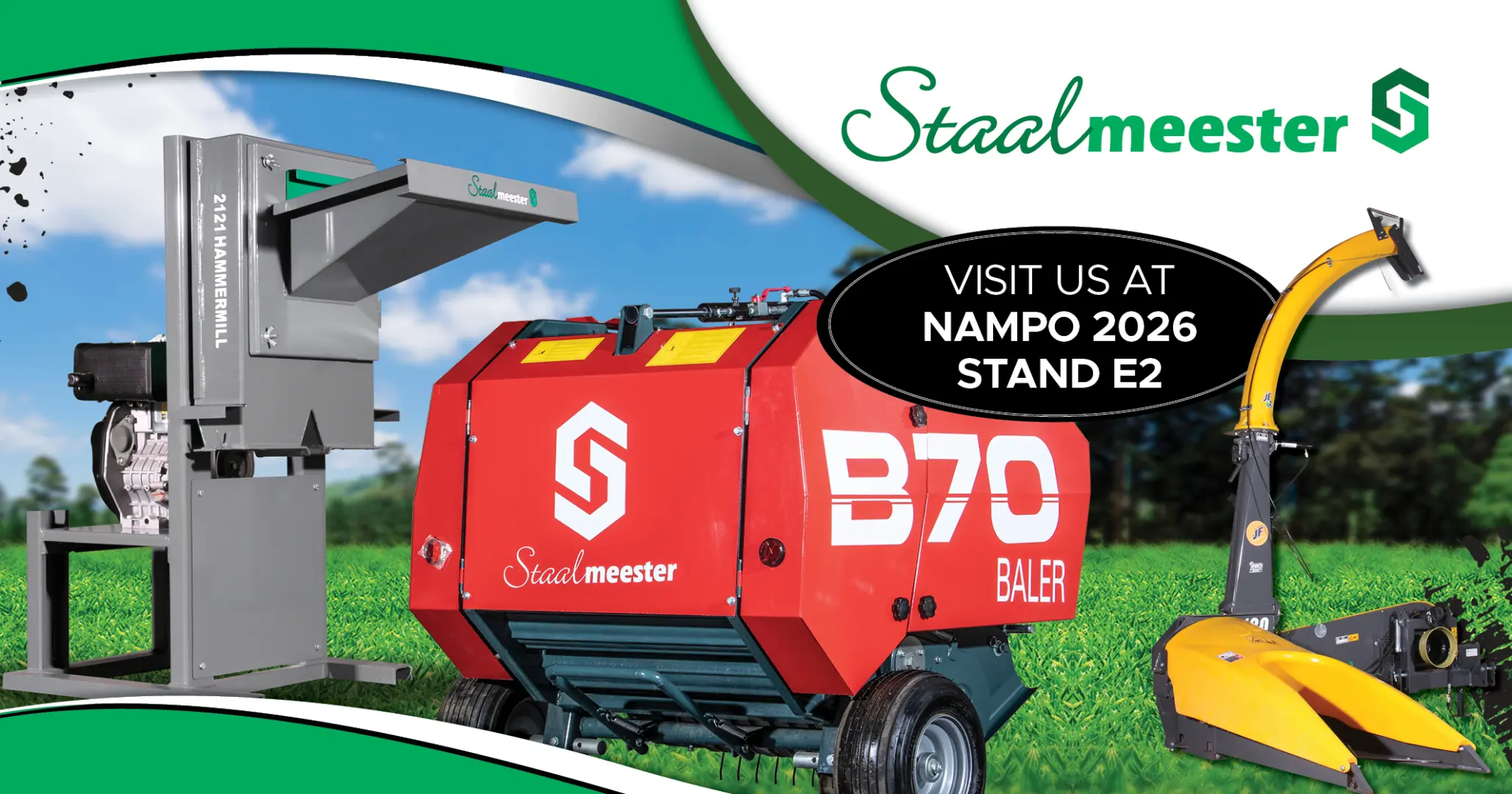 Staalmeester baling and milling equipment | Join us at NAMPO 2026 stand E2