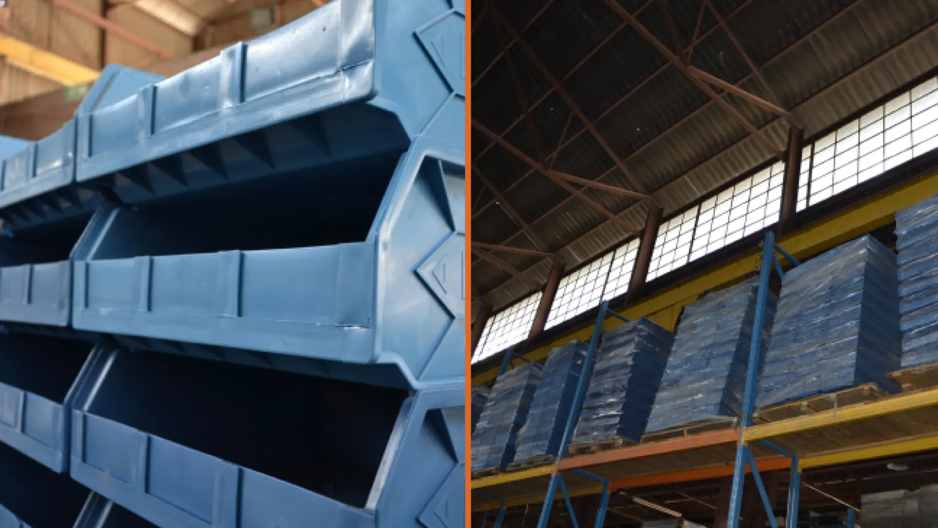 Long span racking with bins | Krost Shelving &amp; Racking