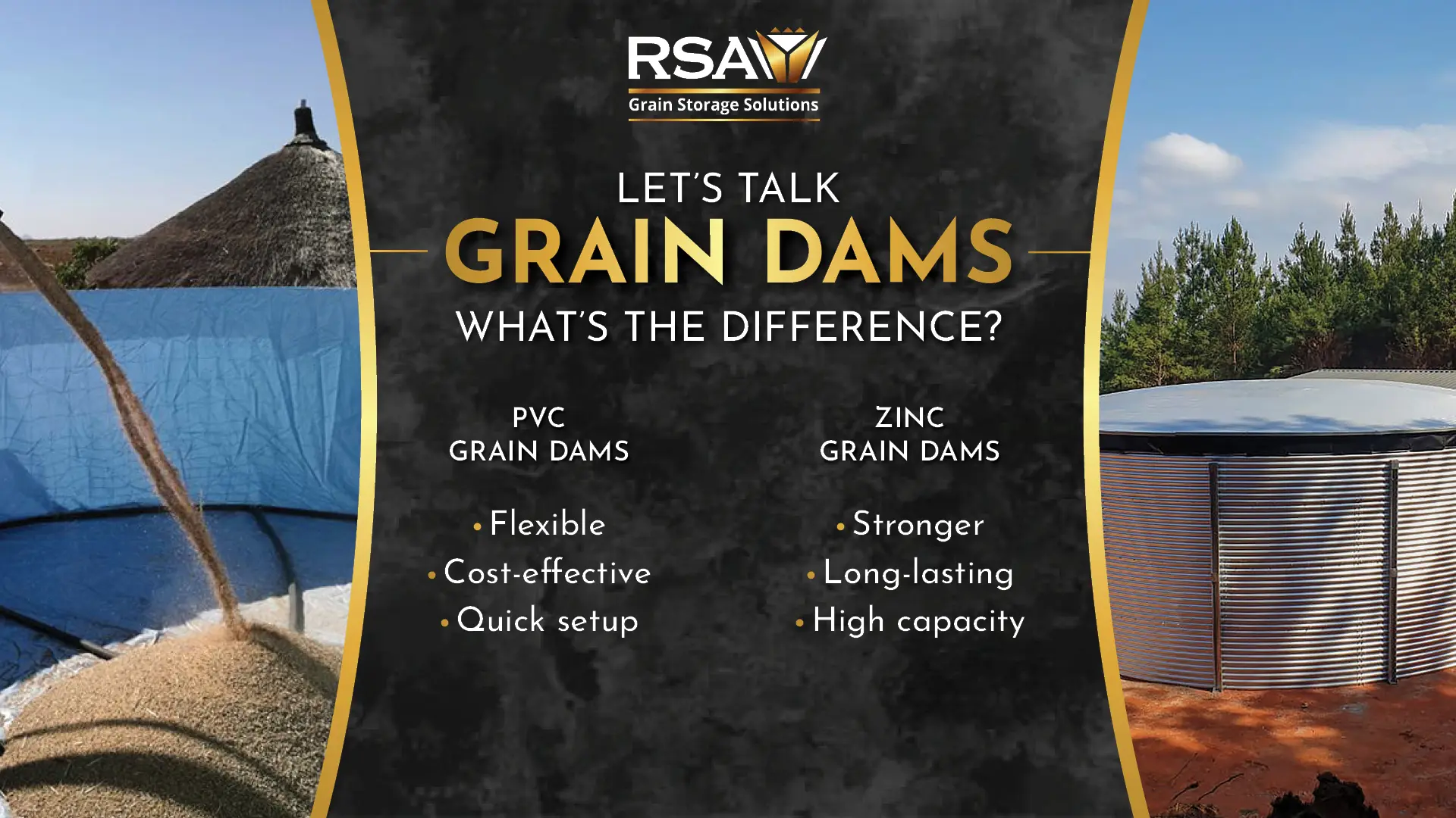 Let's talk grain dams | PVC &amp; Grain dams | RSA Grain Storage Solutions