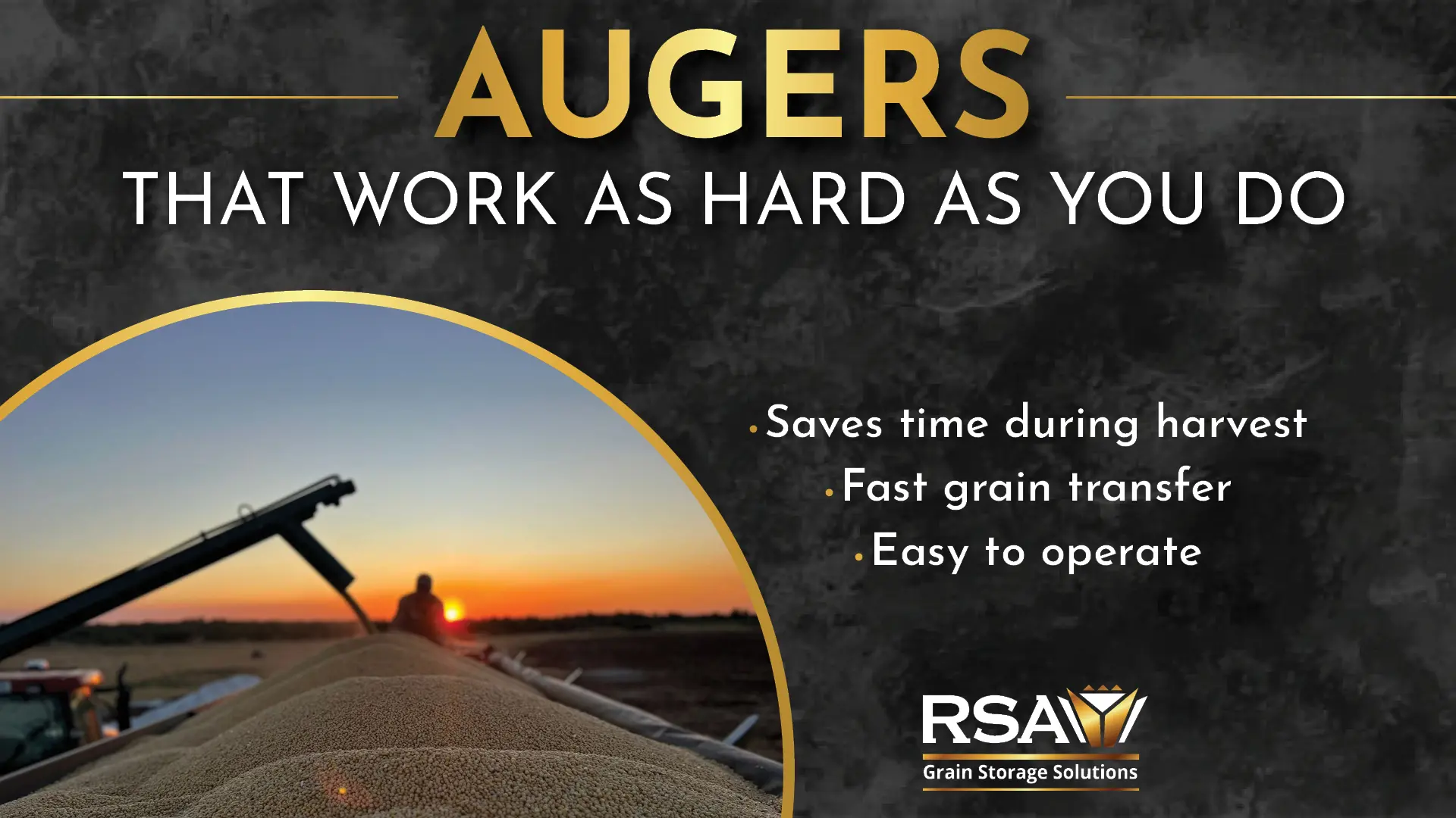 Augers that work as hard as you do | RSA Grain Storage Solutions