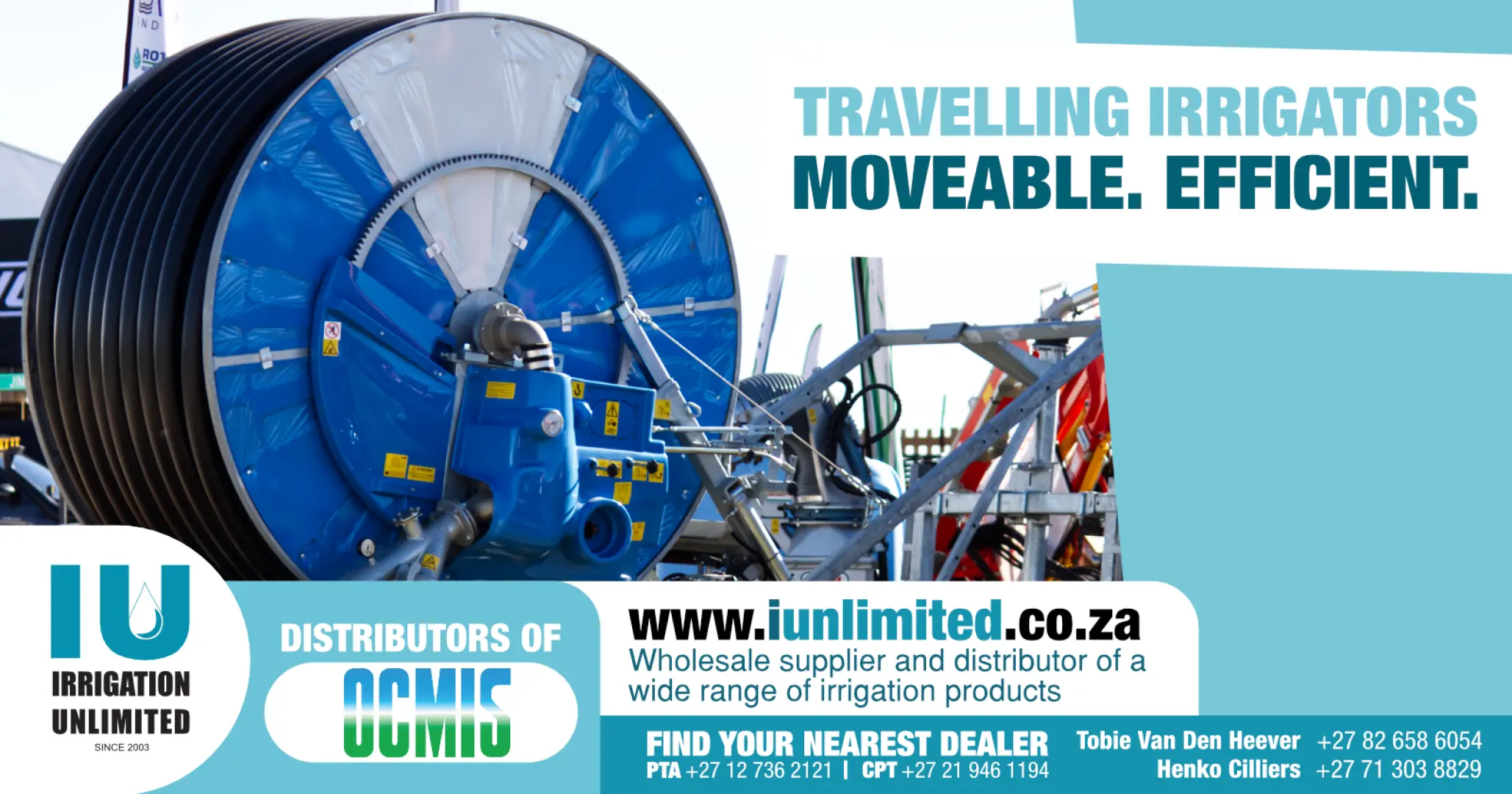 Travelling Irrigators Moveable Efficient Ocmis Systems | Irrigation Unlimited