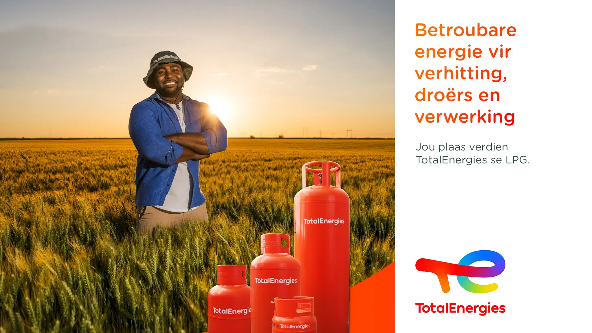 Betroubare energie vir verhitting, droërs en verwerking | Jou plaas verdien TotalEnergies se LPG | TotalEnergies