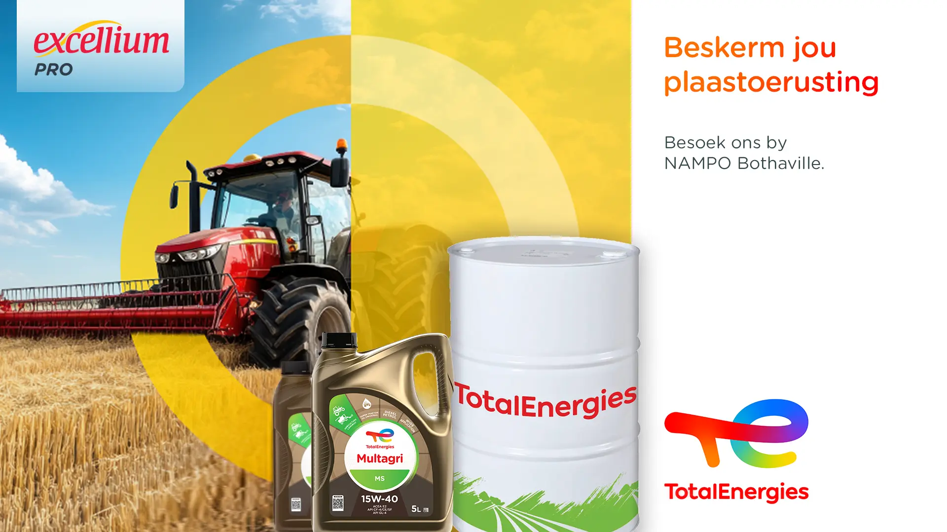 Beskerm jou plaastoerusting met excellium PRO | Multagri MS 15W-40 | TotalEnergies