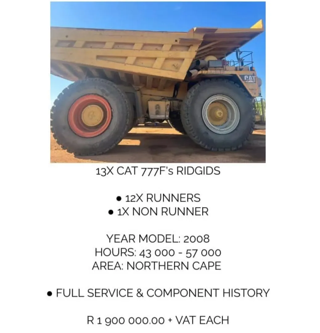 13X CAT 777F's RIDGIDS
